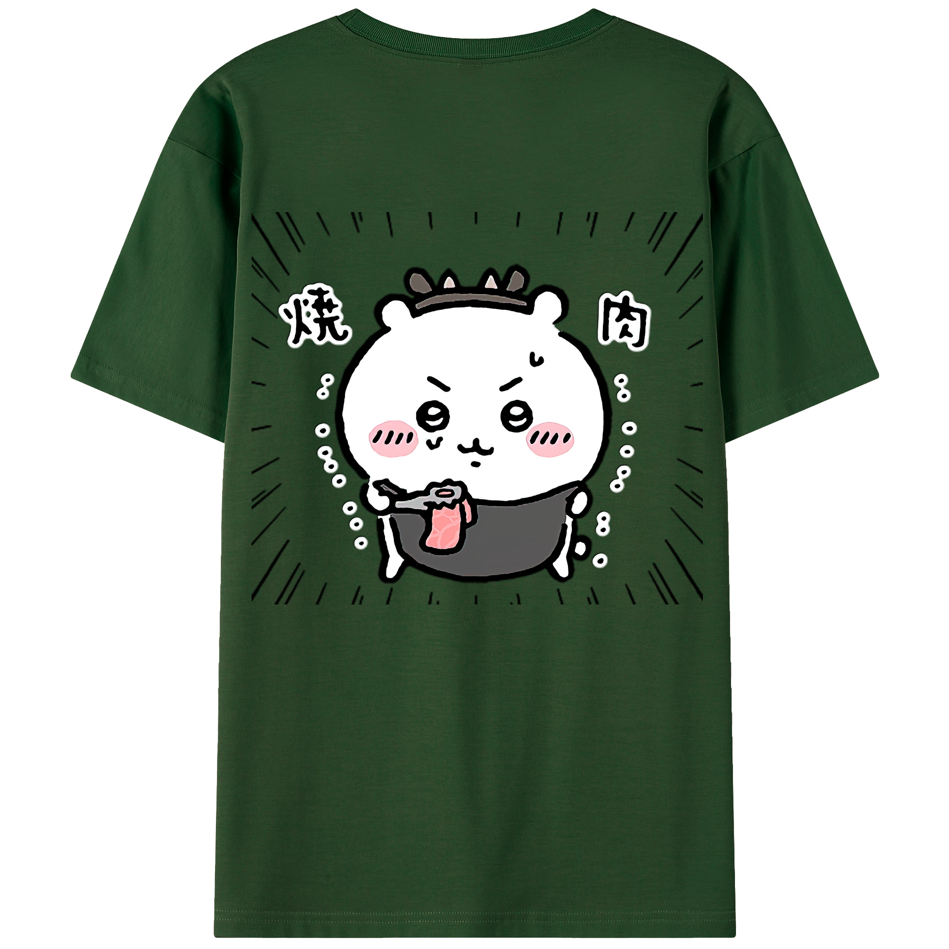 （画像用） ちいかわ ちいかわ Chii-kawa chiikawa 綿100％半袖Tシャツ（背面プリント）